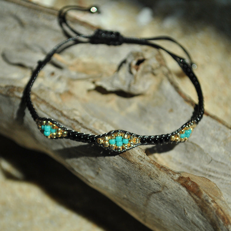 Wholesale Bohemian Style Friendship Bracelet Handmade Woven Rope Colorful Beaded Beaded Bracelet